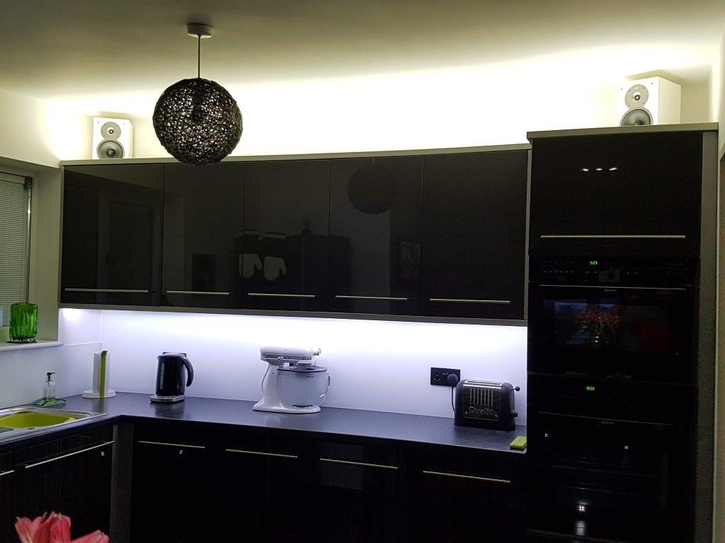 Kitchen with LED lighting